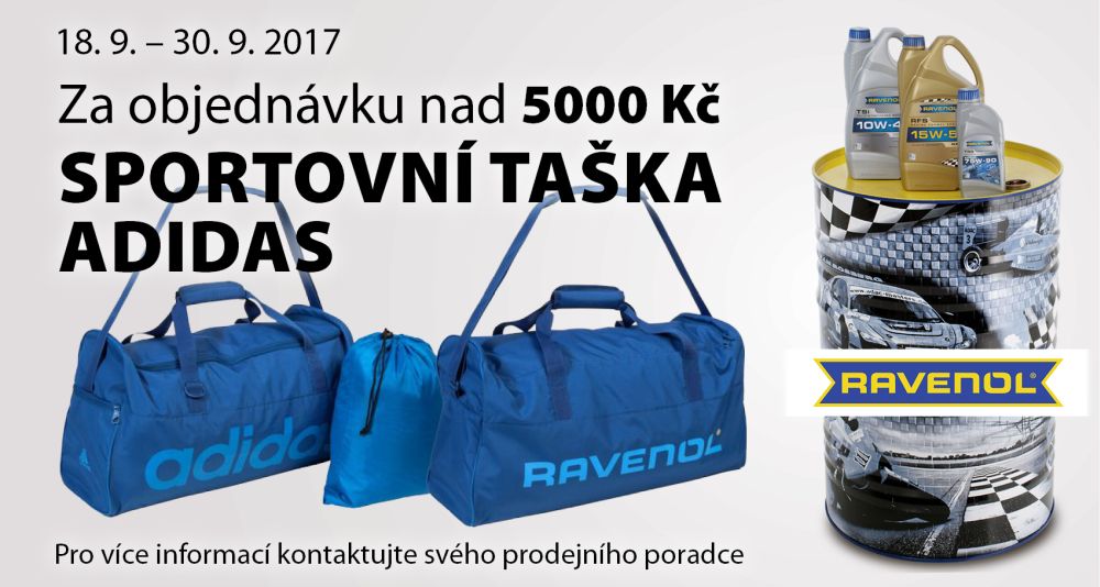 Sportovní taška za nákup olejů Ravenol