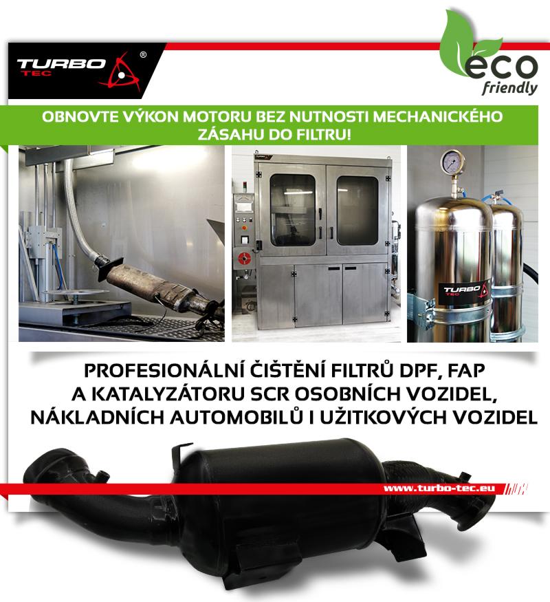 Turbo-Tec nabízí čištění DPF filtrů