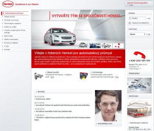 Internetové stránky Henkel zaměřené na automobilový sektor nyní i v češtině