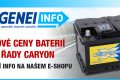 Nové ceny baterií CARYON