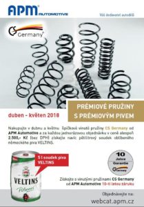 Prémiové pružiny CS Germany s dárkem u APM