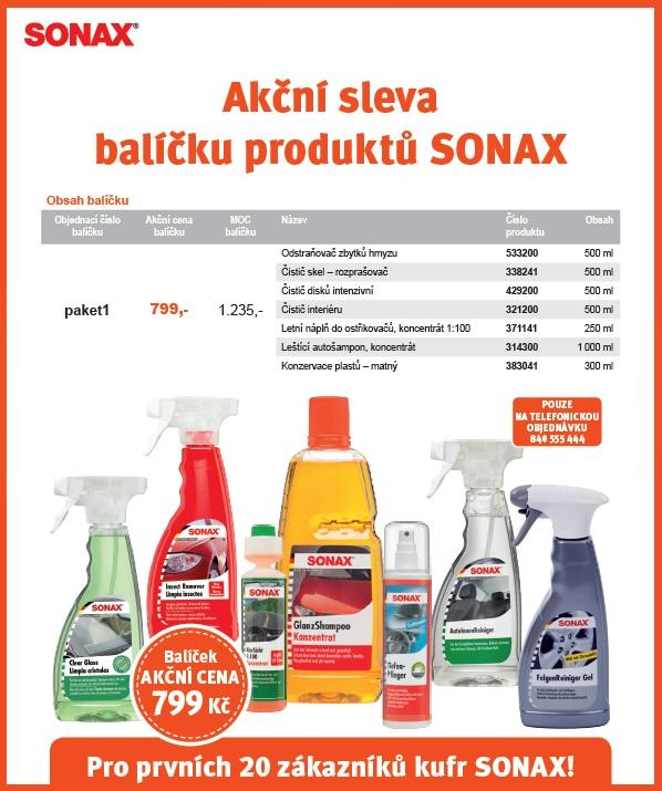 Akční sleva balíčku produktů SONAX u firmy TROST