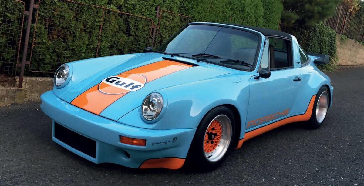 Porsche 911 z roku 1976 v legendárních barvách Gulf racing