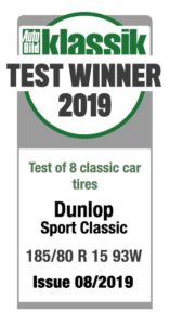 Dunlop Sport Classic vyhrál v testu vintage pneumatik časopisu Auto Bild Klassik 