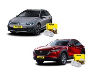 Nové brzdové kotouče Textar pro vozy Mazda CX 30 a VW Golf
