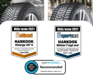 Zimní a celoroční pneumatiky Hankook zvítězily v nezávislých testech