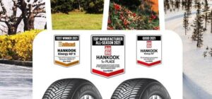 Hankook vyhlášen časopisem Auto Bild výrobcem roku 2021 v kategorii celoročních pneumatik