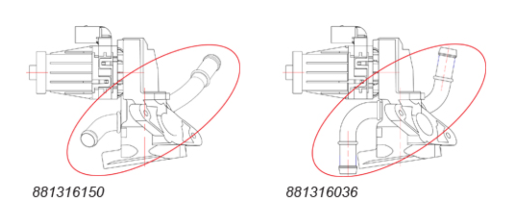 Rozdílná konstrukce EGR ventilů Triscan