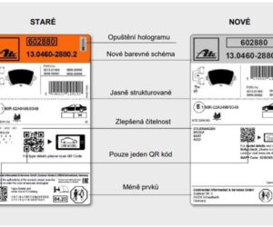 Nové etikety na produktech Continental