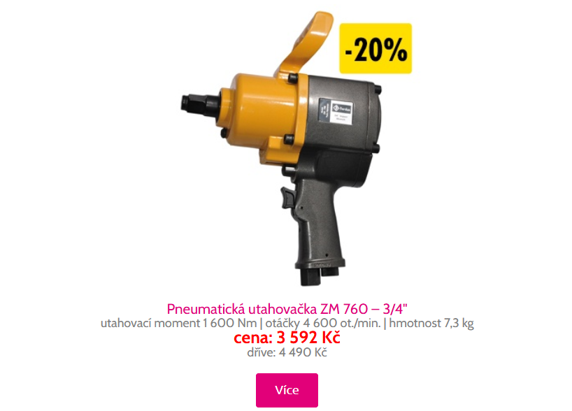 Pneumatická utahovačka ZM 760 - 3/4" Pneumatická utahovačka ZM 760 - 3/4"