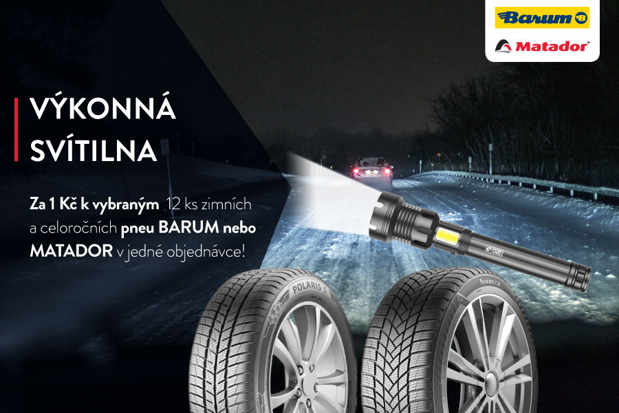 Inter Cars: Výkonná svítilna k pneumatikám Barum a Matador