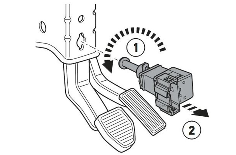 Demontáž snímače brzdových světel s automatickou regulací